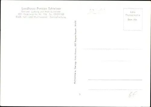 Ak Kirchberg im Wald in Niederbayern, Landhaus Pension Schreiner