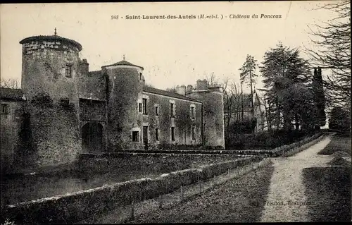 Ak Saint Laurent des Autels Maine et Loire, Chateau du Ponceau