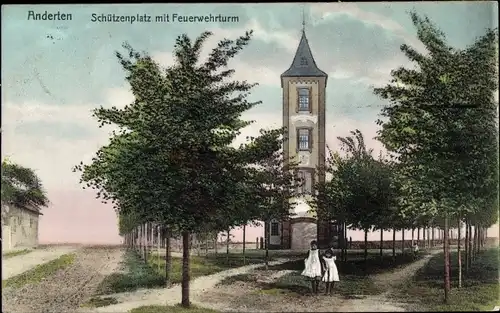 Ak Anderten Hannover in Niedersachsen, Schützenplatz, Feuerwehrturm