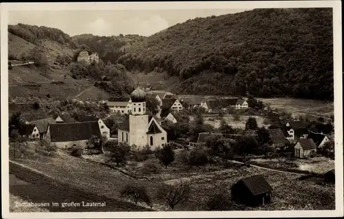 Ak Bichishausen Münsingen in Württemberg, Panorama