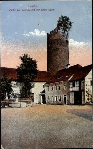 Ak Triptis in Thüringen, Schlossplatz, Alter Turm