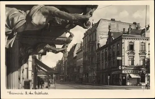 Ak Wesermünde Bremerhaven, Am Stadttheater