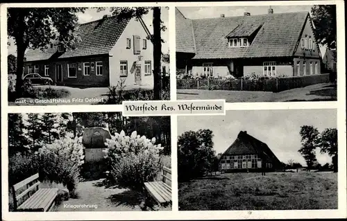 Ak Wittstedt Hagen im Bremischen, Gasthof und Geschäft, Kriegerehrung