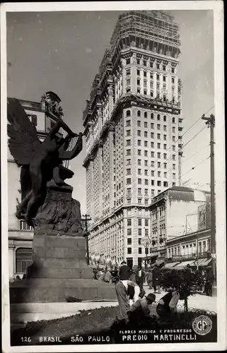 Ak São Paulo Brasilien, Denkmal, Hochhaus