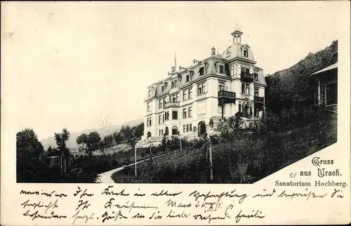 Ak Bad Urach in der Schwäbischen Alb, Sanatorium Hochberg