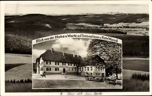 Ak St. Johann Schwäbische Alb Württemberg, Gestütsgasthof, Hohe Warte, Scesaplana, Rote Wand