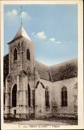 Ak Féricy Seine et Marne, L'Eglise