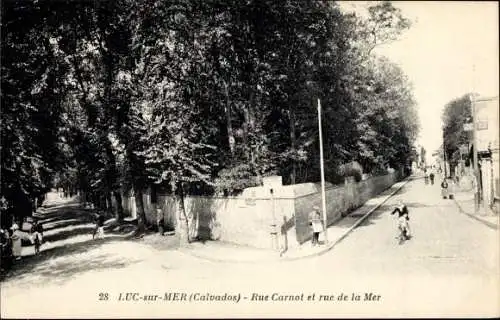 Ak Luc sur Mer Calvados, Rue Carnot, Rue de la Mer