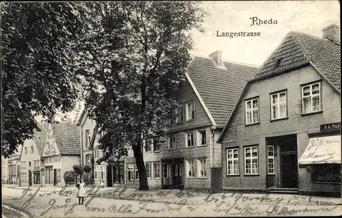 Ak Rheda Wiedenbrück in Westfalen, Langestraße