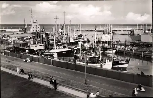 Ak Nordseebad Cuxhaven, Hafenansicht