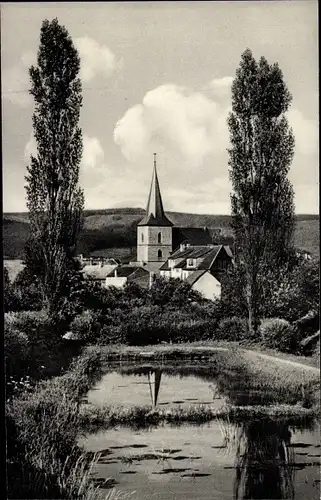 Ak Waldkappel in Hessen, Teilansicht, Kirche