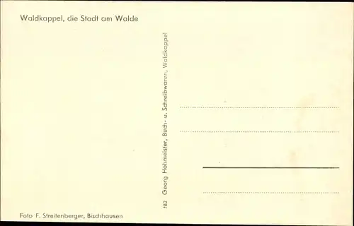 Ak Waldkappel in Hessen, Teilansicht, Kirche