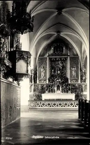 Ak Passau in Niederbayern, Johanniskirche, Inneres