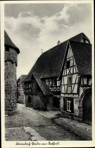 Ak Dörrenbach in Rheinland Pfalz, Partie am Rathaus