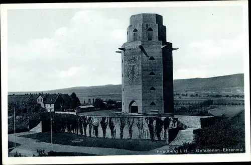 Ak Friedberg in Hessen, Gefallenen Ehrenmal mit Umgebung