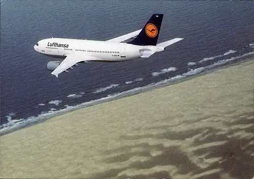 Ak Deutsches Passagierflugzeug, Lufthansa, Airbus A310 300