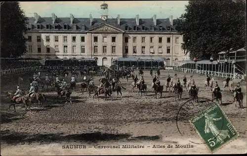 Ak Saumur Maine et Loire, Carrousel Militaire, Ailes de Moulin