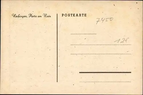 Künstler Ak Hechingen in Baden Württemberg, Partie am Rain