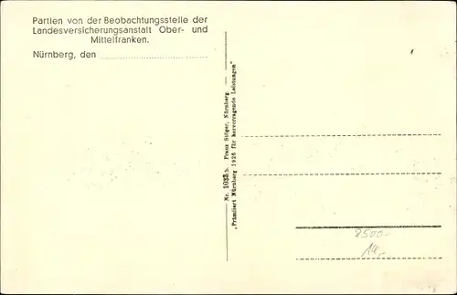 Ak Nürnberg in Mittelfranken, Beobachtungsstelle der Landesversicherungsanstalt, Innen und aussen