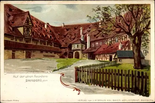 Künstler Litho Bamberg in Oberfranken, Hof der alten Residenz