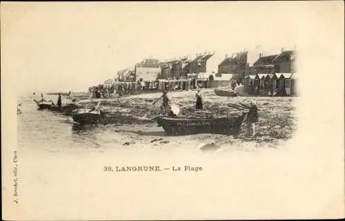 Ak Langrune Calvados, La Plage