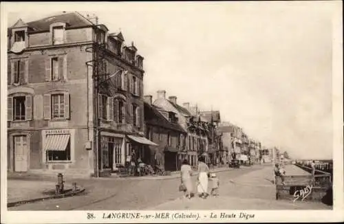 Ak Langrune sur Mer Calvados, La Haute Digue