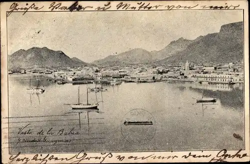 Ak Guaymas Mexiko, Vista de la Bahia, Hafen