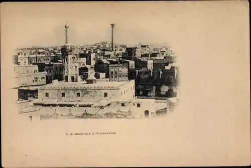 Ak Alexandria Ägypten, Vue generale