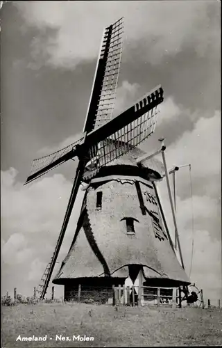 Ak Ameland Friesland, Nes. Molen