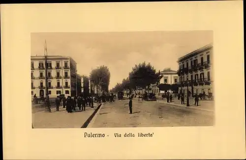 Ak Palermo Sizilien Sicilia Italien, Via della liberta