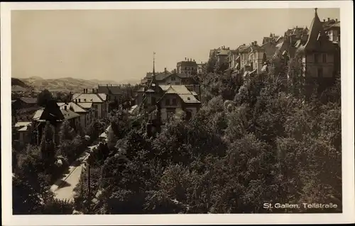 Ak Sankt Gallen Stadt Schweiz, Tellstraße