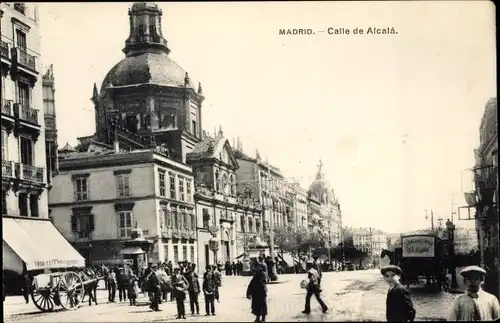 Ak Madrid Spanien, Calle de Alcala