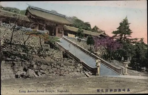 Ak Nagasaki Präfektur Nagasaki Japan, Long Ascent Suwa Temple