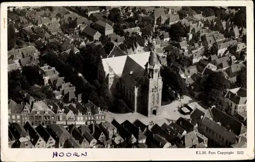 Ak Hoorn Nordholland Niederlande, Kerk, Luftbild