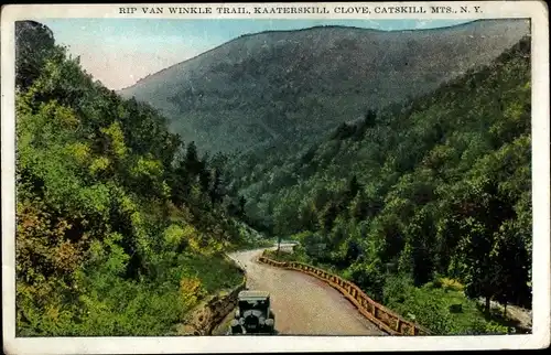 Ak Catskill Mountains New York USA, Rip van Winkle Trail, Kaaterskill Clove