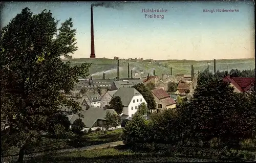 Ak Halsbrücke in Mittelsachsen, Große Esse, Königliche Hüttenwerke