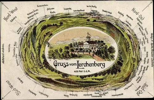 Ak Bannewitz in Sachsen, Lerchenberg, Panorama, Großenhain, Dresdner Heide