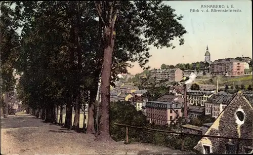 Ak Annaberg Buchholz im Erzgebirge, Blick von der Bärensteinstraße