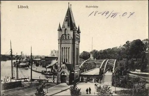 Ak Hansestadt Lübeck, Hubbrücke