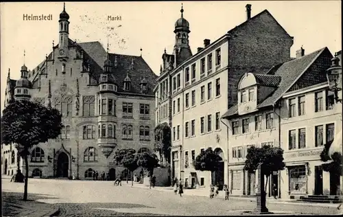 Ak Helmstedt in Niedersachsen, Markt, Rathaus