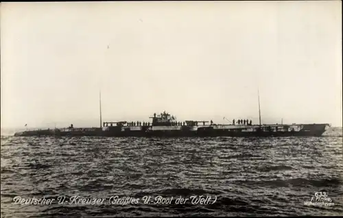 Ak Deutsches Unterseeboot, U-Boot als U Kreuzer, SMS U 139