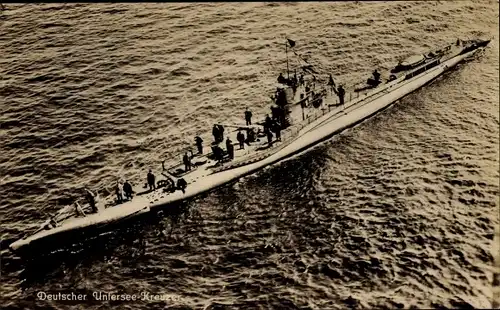 Ak Deutsches U Boot, Unterseeboot, Kaiserliche Marine, SMS U 64, Untersee Kreuzer