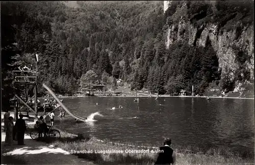 Ak Oberaudorf am Inn Oberbayern, Strandbad Luegsteinsee