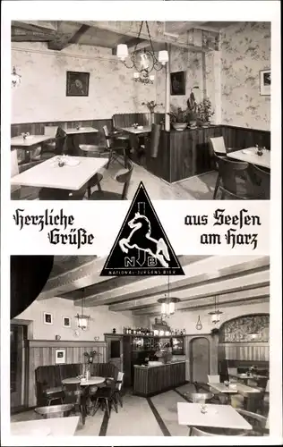 Ak Seesen am Harz, Restaurant Zum Alten Fritz, Innenansichten