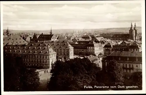 Ak Fulda in Osthessen, Panorama v. Dom gesehen