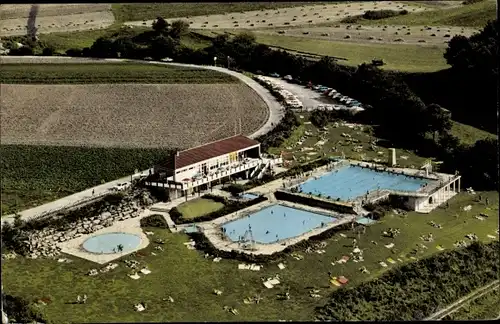 Ak Bad Salzschlirf in Hessen, Schwimmbad, Restaurant Am Schwimmbad