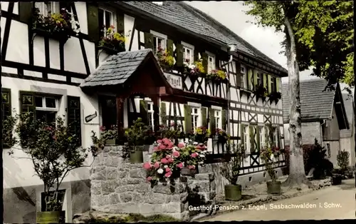 Ak Sasbachwalden im Schwarzwald, Pension z. Engel