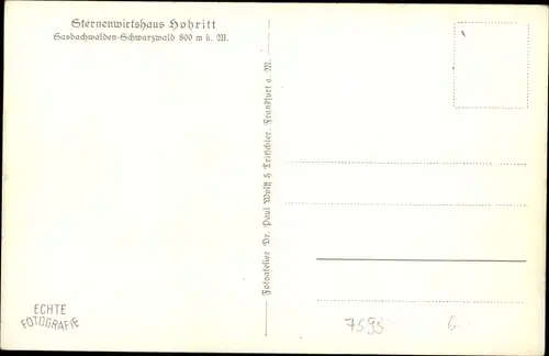 Ak Sasbachwalden im Ortenaukreis, Sternenwirtshaus Hohenritt, Ofen