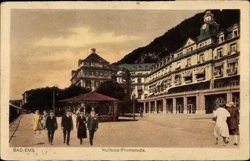 Ak Bad Ems an der Lahn, Kurhaus Promenade