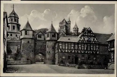 Ak Braunfels a. d. Lahn, Blick auf einen Gasthof